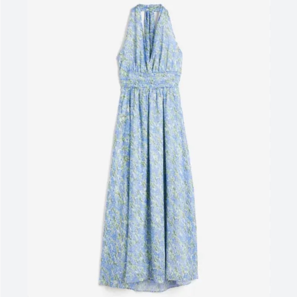 H&M Light Blue Floral Maxi Dress